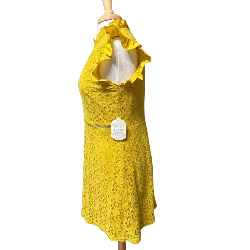 Altar’d State Yellow Lace Dress NEW Size L - Picture 3 of 7